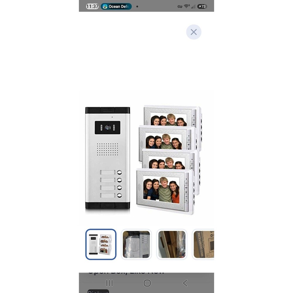 AMOCAM Apartment Video Intercom System, 6 Units Household Video Doorbell